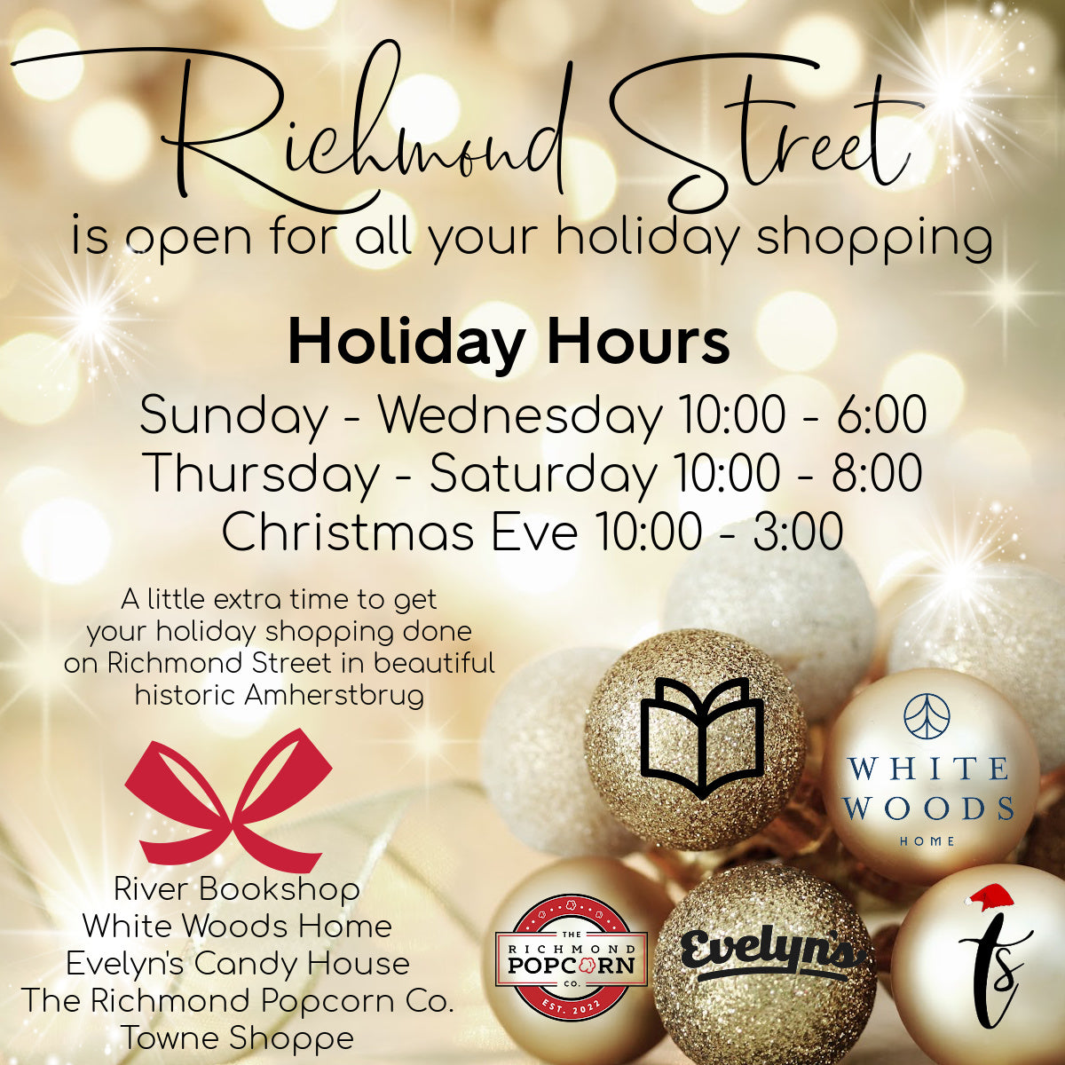 Richmond Street Is Open For Your Holiday Shopping