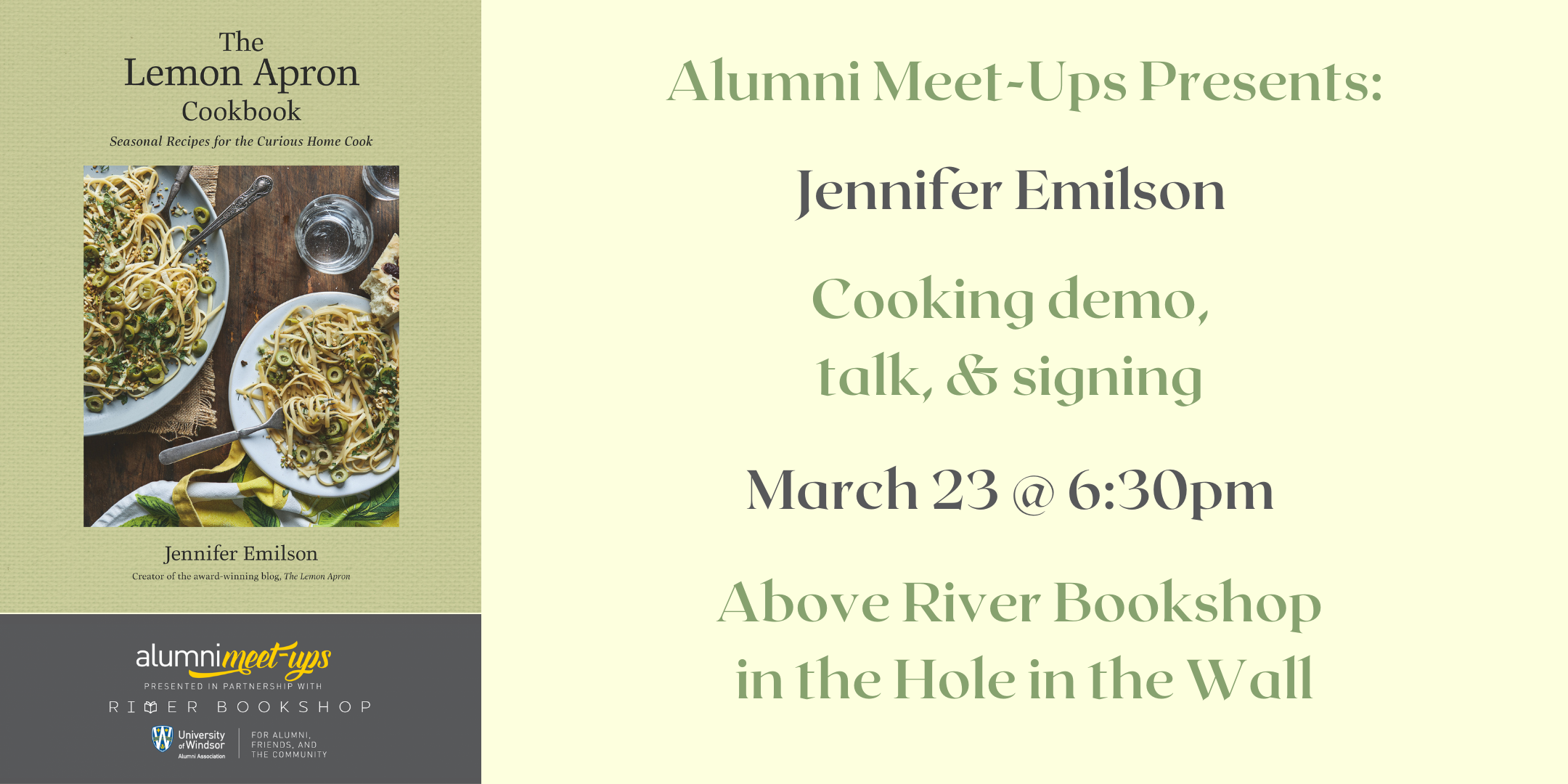 Alumni Meet-Ups: The Lemon Apron Cookbook