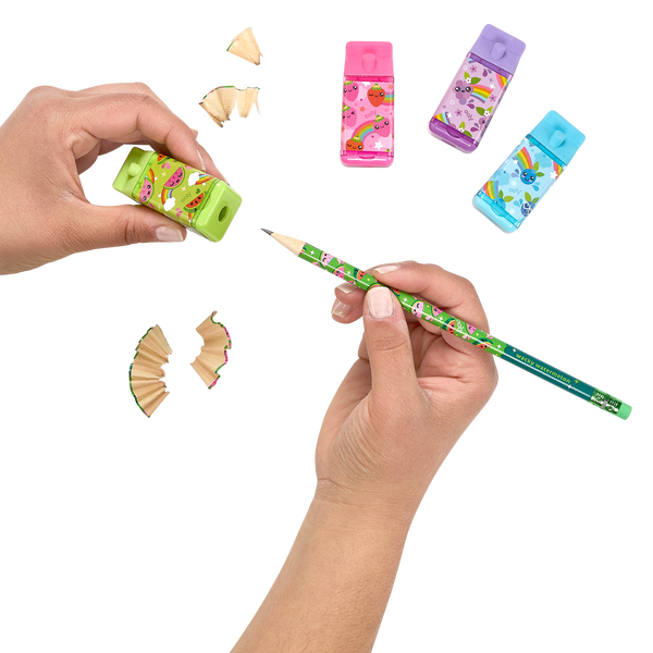 Lil’ Juicy Box Scented Erasers + Sharpeners