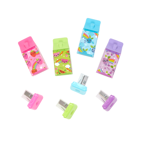 Lil’ Juicy Box Scented Erasers + Sharpeners