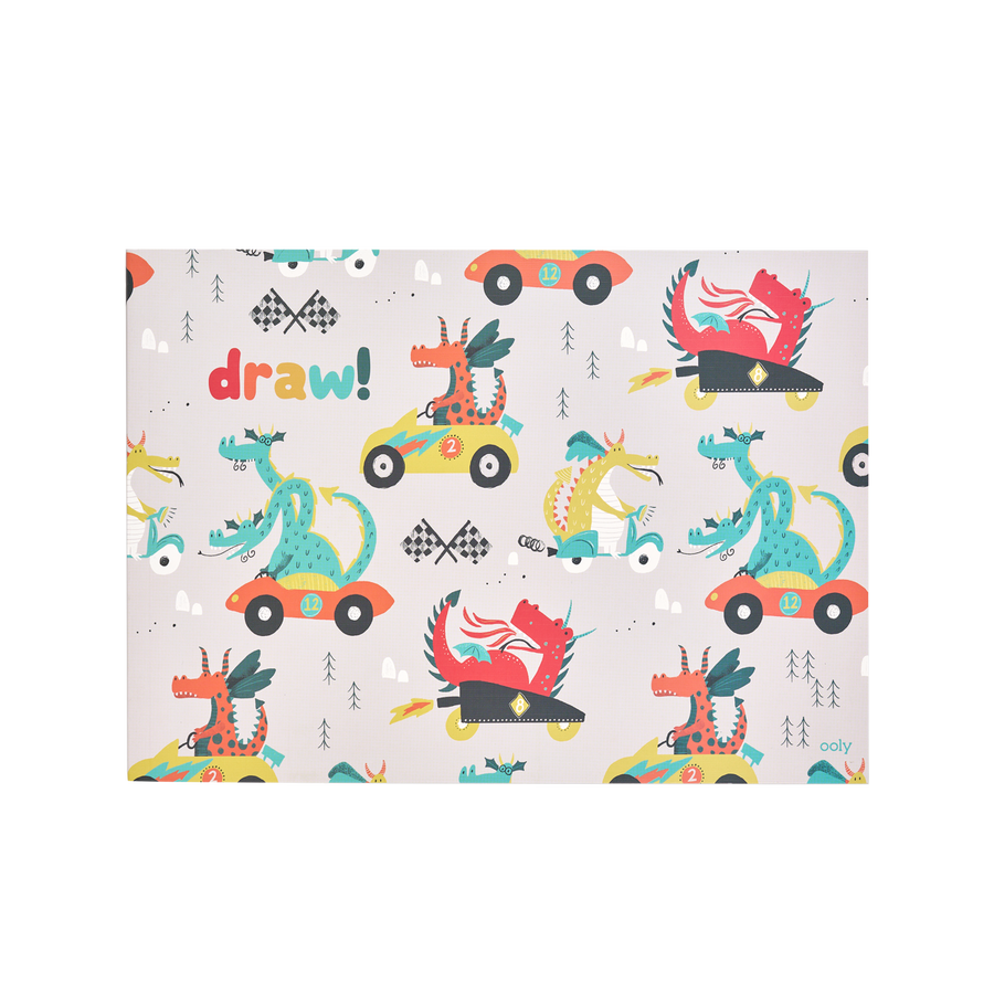 DOODLE PAD DUO SKETCHBOOK - DRAGON RACETRACKS - SET OF 2 (8.25" X 11.5")