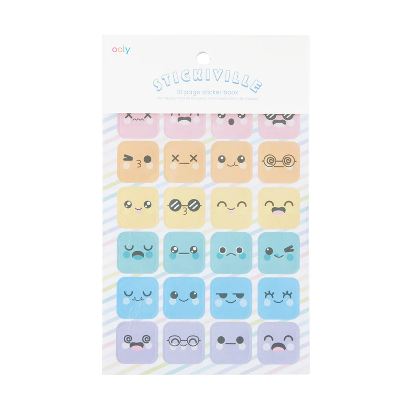 Stickiville Stickers: Cute Expressions - Book (10 Sheets)