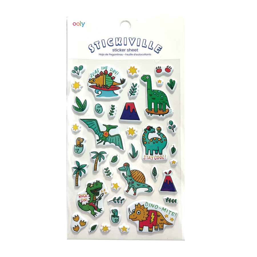 STICKIVILLE STANDARD - DINO-MITE! (PUFFY)