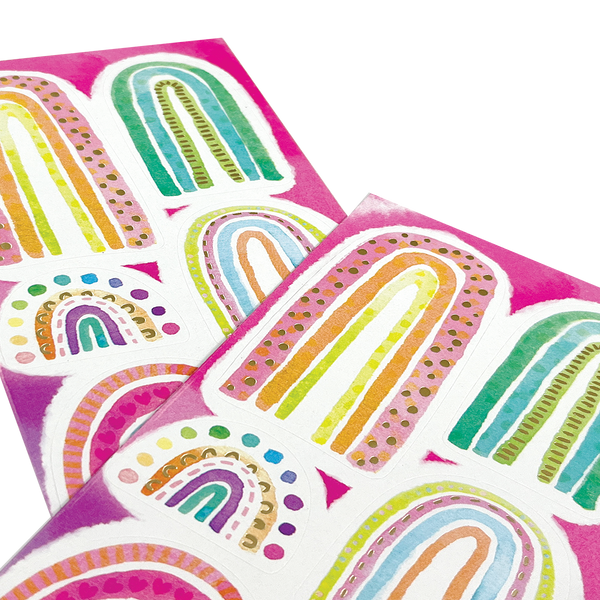 Stickiville Watercolour Rainbows Stickers