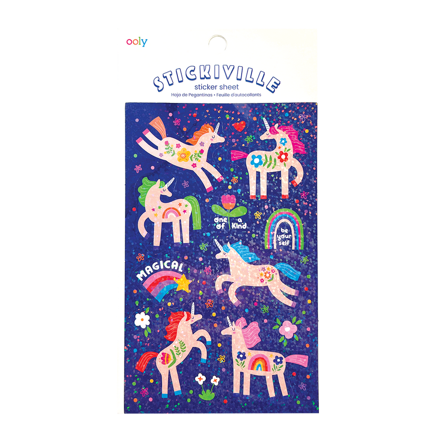 STICKIVILLE STANDARD - MAGICAL UNICORNS (HOLOGRAPHIC GLITTER)