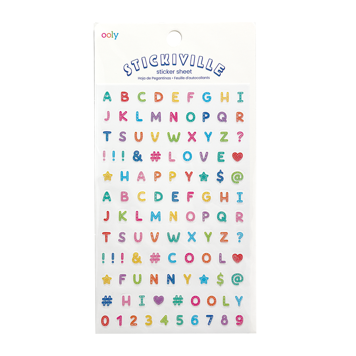 STICKIVILLE STANDARD - ALPHABETS (MATTE PAPER WITH GLITTER)