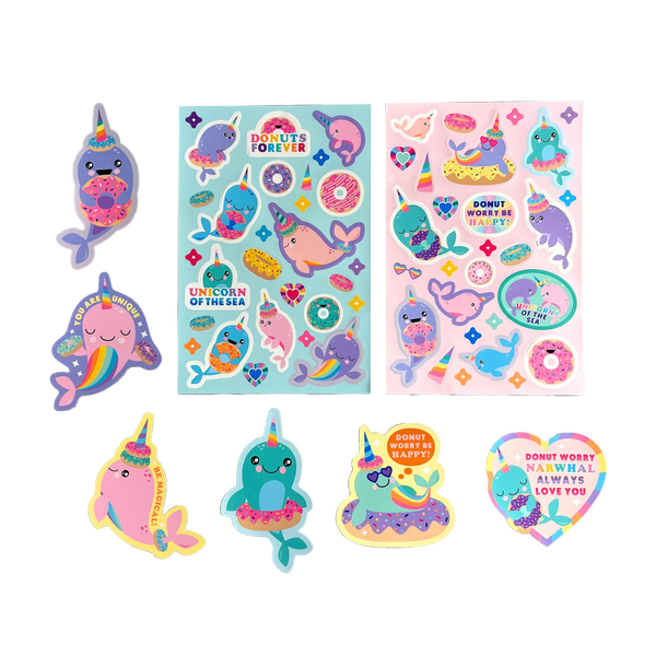 Stickiville Nom Nom Narwhals Scented Stickers
