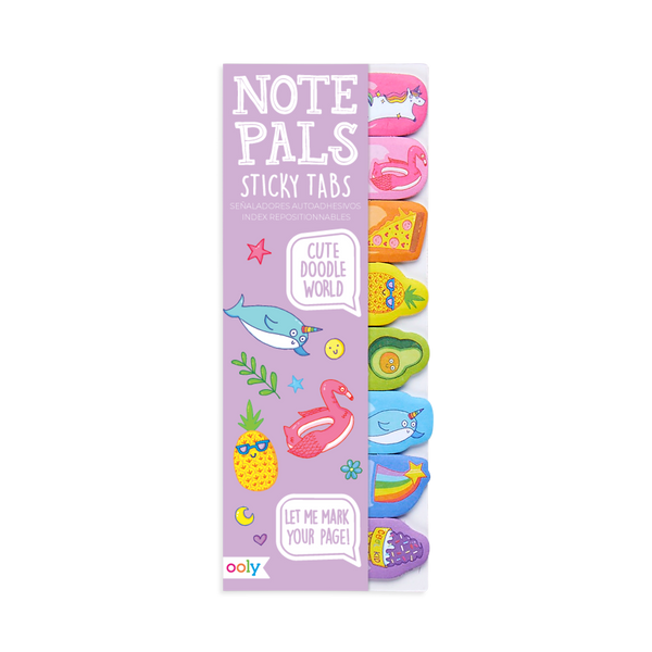 Note Pals Sticky Tabs - Cute Doodle World