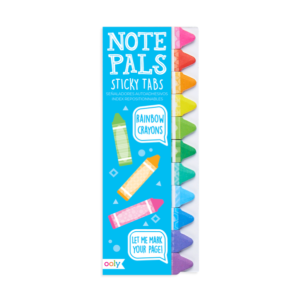 Note Pals Sticky Tabs - Rainbow Crayons