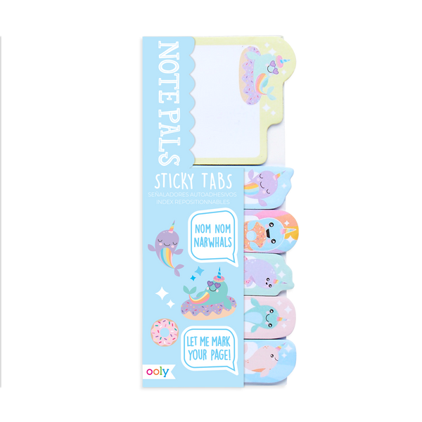 Note Pals Sticky Tabs - Nom Nom Narwhal