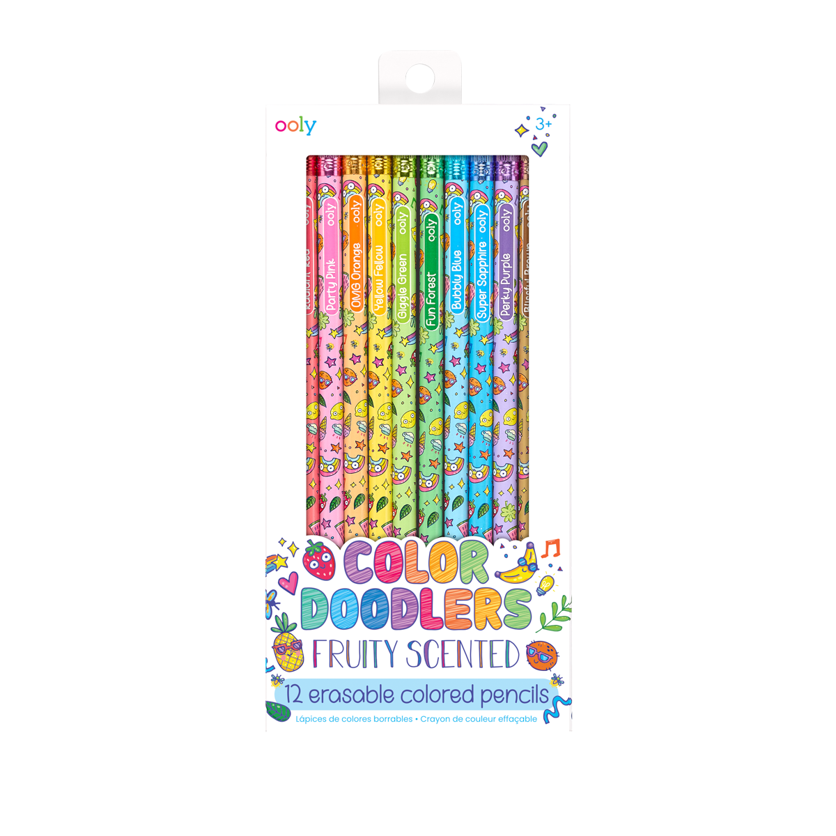 COLOR DOODLERS FRUITY SCENTED ERASABLE COLOR PENCILS - SET OF 12