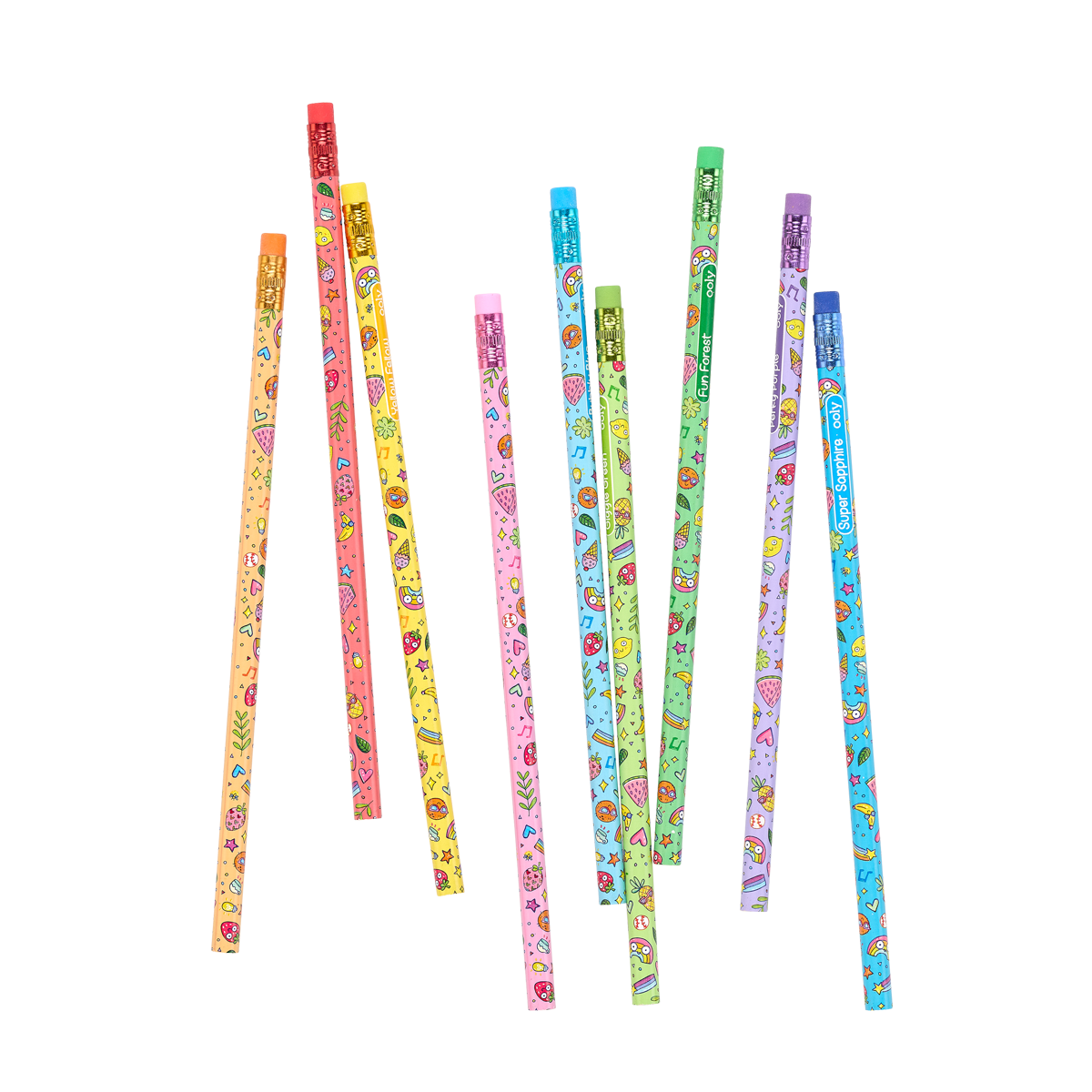 COLOR DOODLERS FRUITY SCENTED ERASABLE COLOR PENCILS - SET OF 12