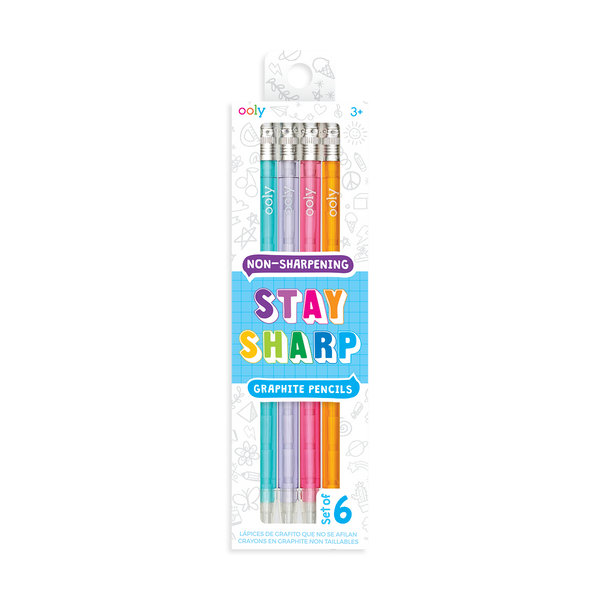 STAY SHARP GRAPHITE PENCILS - RAINBOW (SET OF 6)