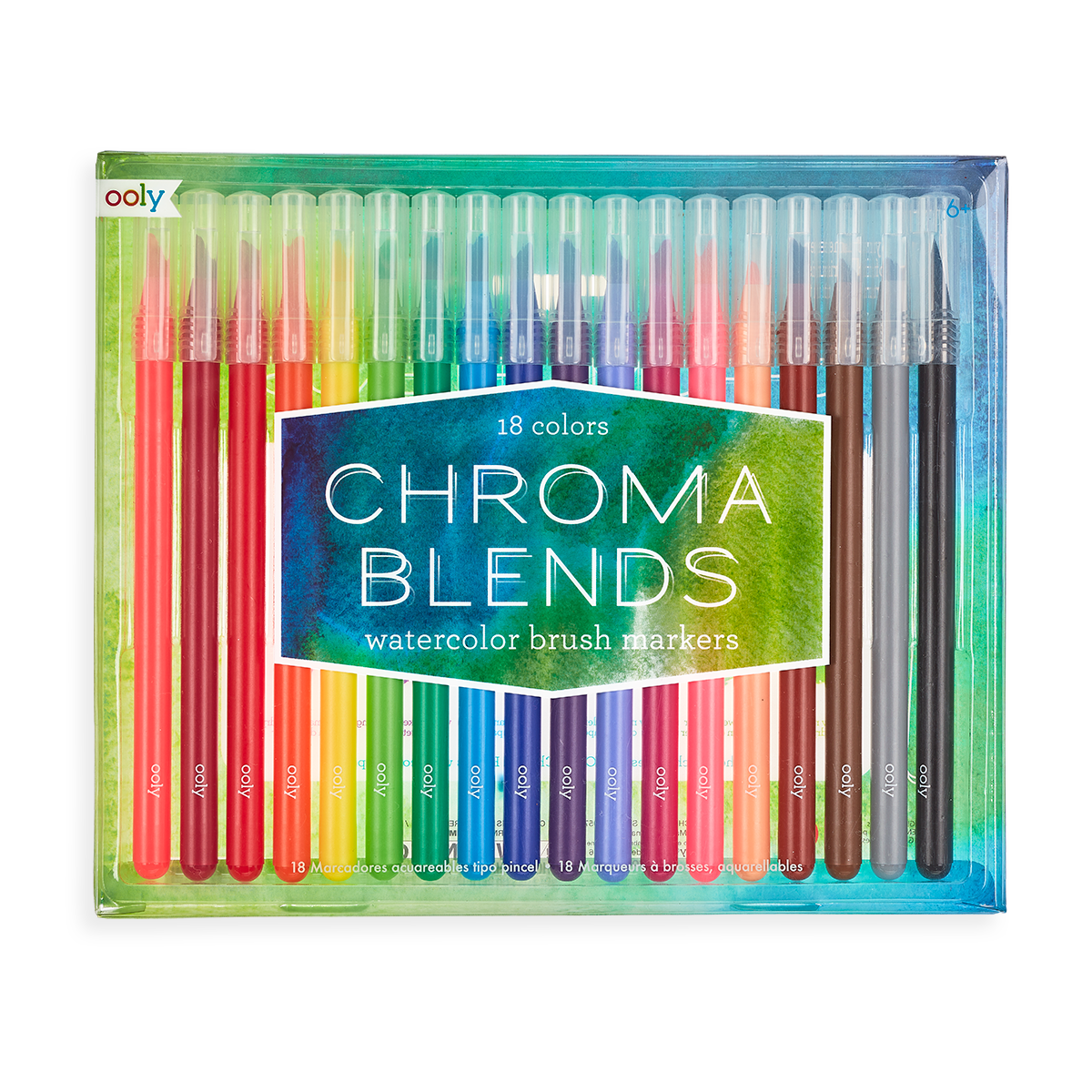 CHROMA BLENDS WATERCOLOR BRUSH MARKERS - SET OF 18