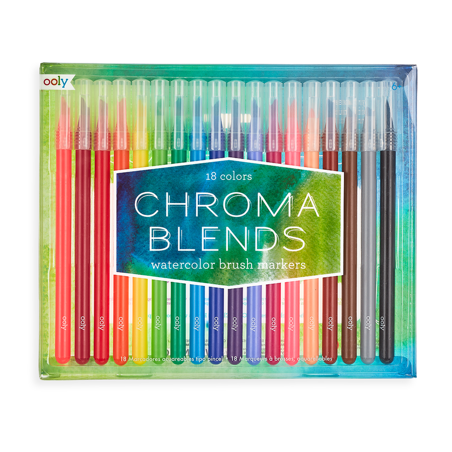 CHROMA BLENDS WATERCOLOR BRUSH MARKERS - SET OF 18