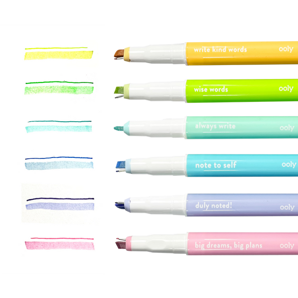 NOTED! 2-IN-1 MICRO FINE TIP PENS & HIGHLIGHTERS
