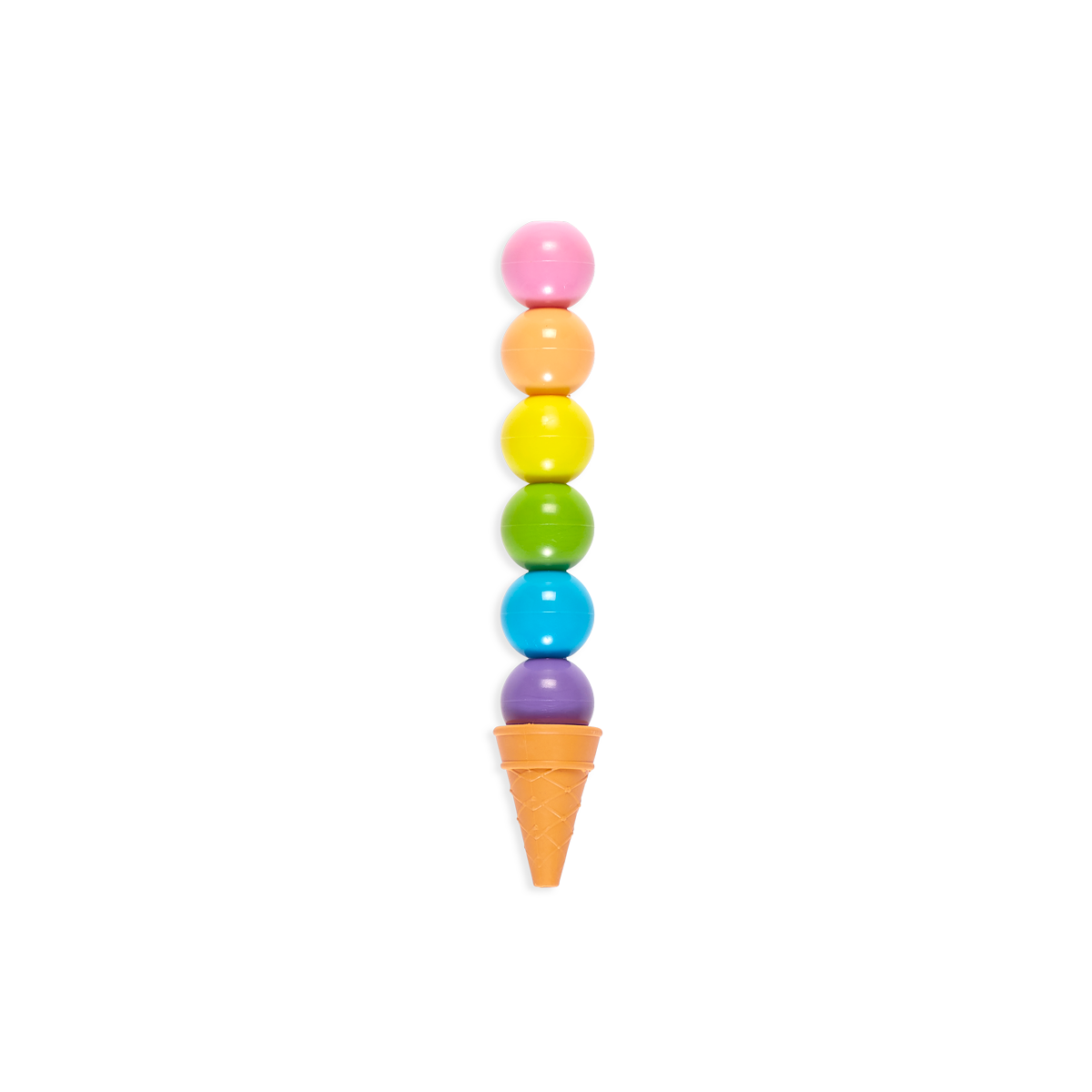 RAINBOW SCOOPS STACKING ERASABLE CRAYONS + SCENTED ERASER