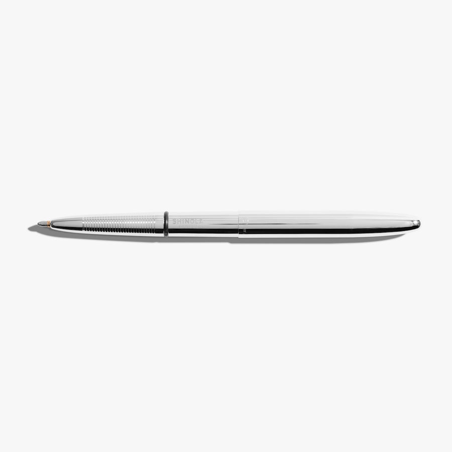 Shinola | Fisher Bullet Space Pen W/ Shinola Detroit Logo | Chrome