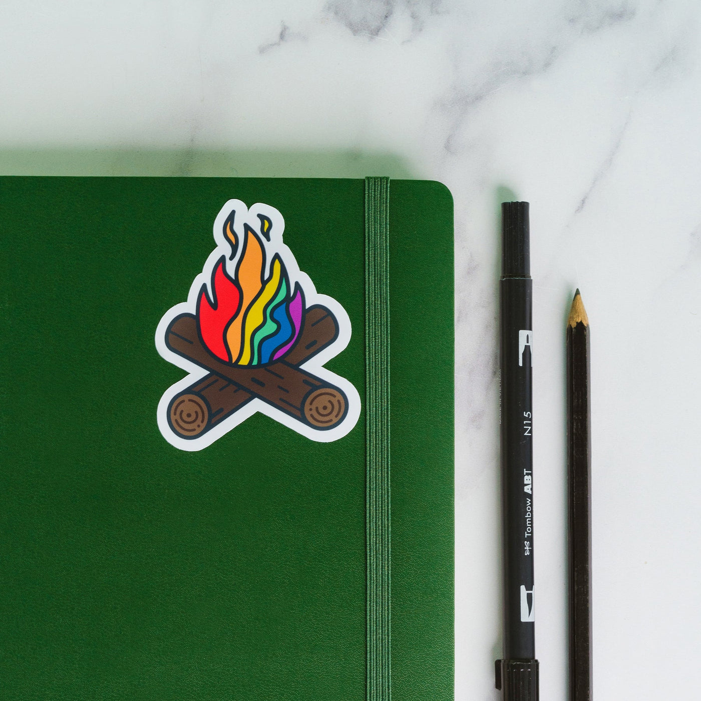 RAINBOW CAMPFIRE STICKER