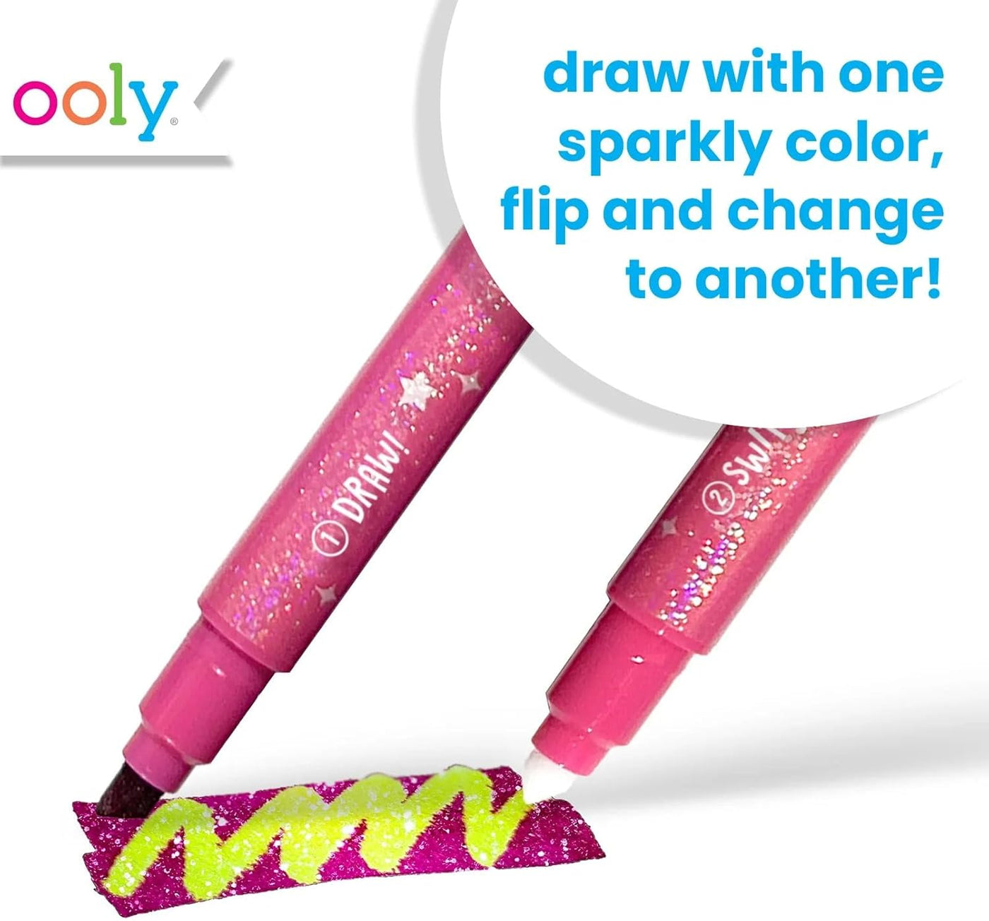 Switch-eroo!: Sparkle Glittery Color-Changing Markers