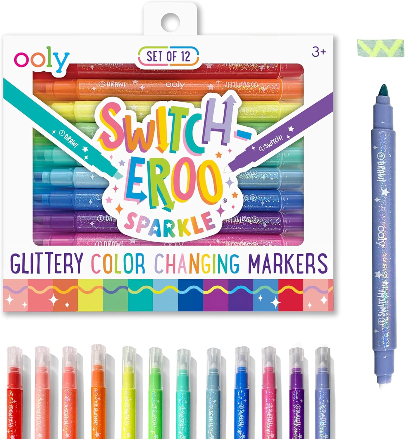 Switch-eroo!: Sparkle Glittery Color-Changing Markers
