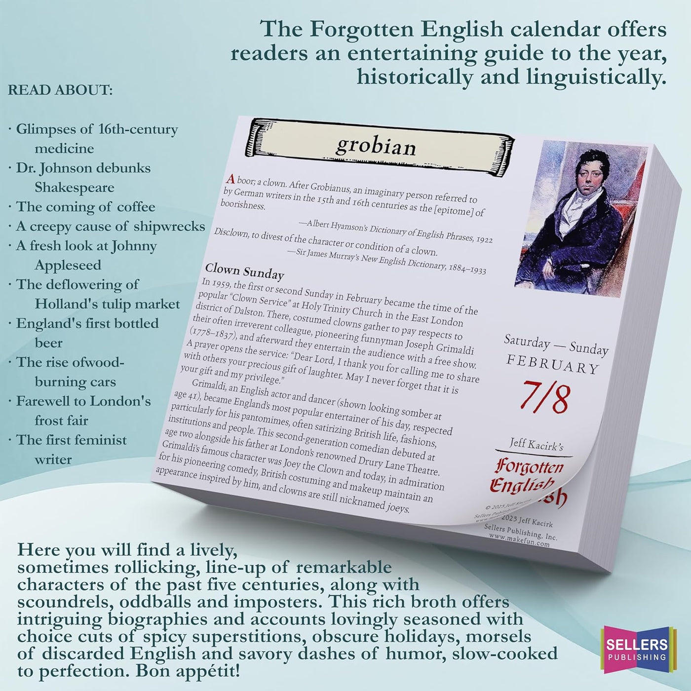 Forgotten English 2026 Boxed Daily Desk Calendar — Vanishing Vocabulary and Folklore