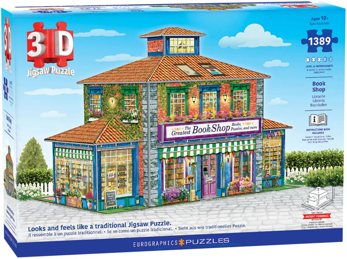 Book Shop 3D puzzle  - 1389pc