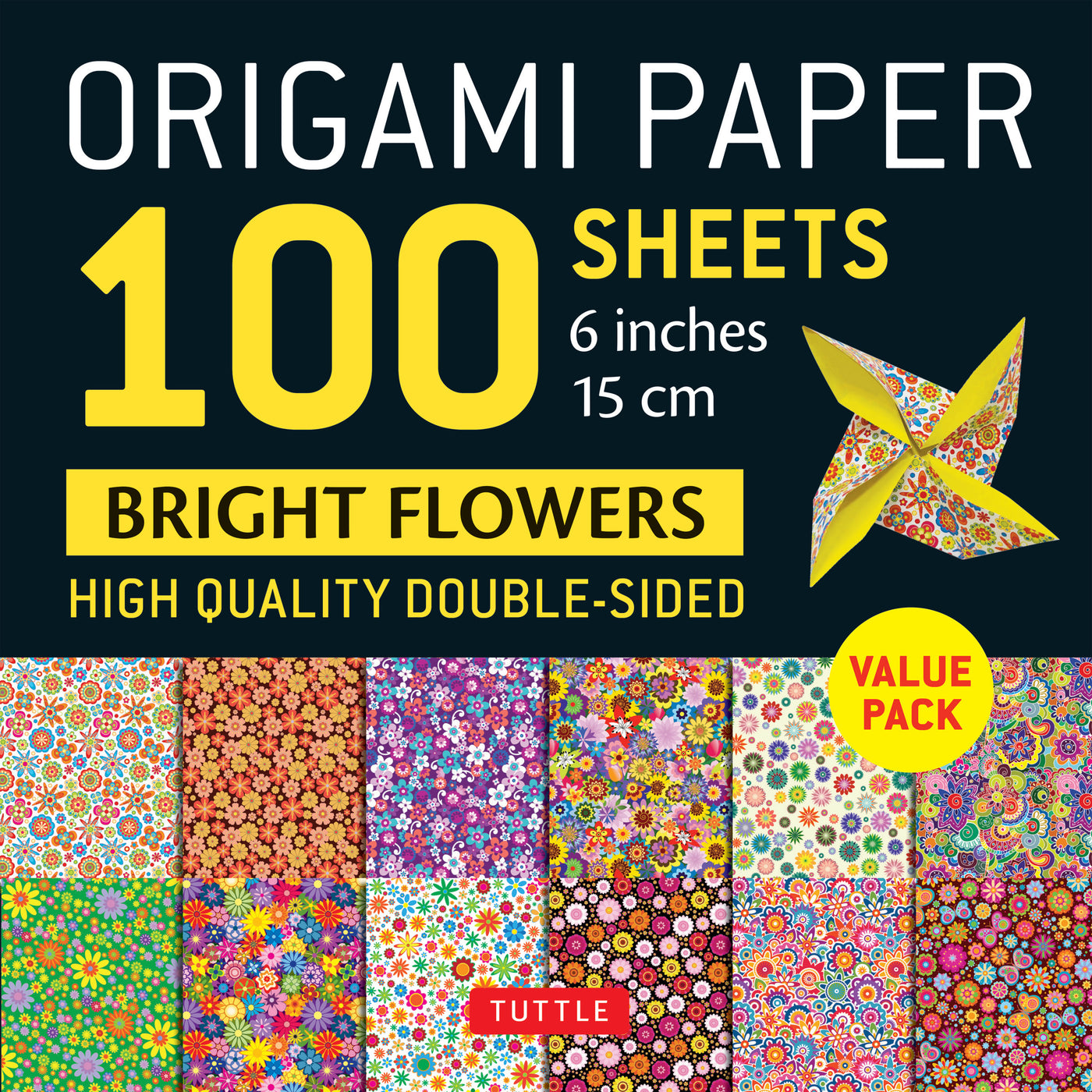 Origami Paper 100 Sheets Bright Flowers 6 (15 cm)