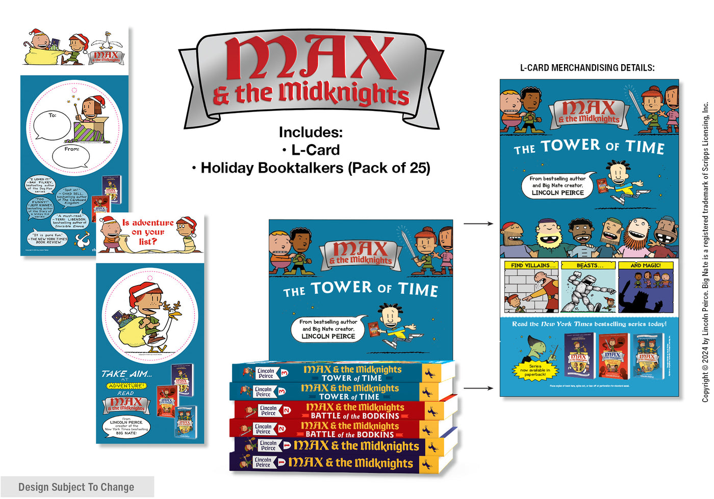 Max and the Midknights 6-Copy Prepack with L-Card and/or Holiday Booktalkers Fall 2024