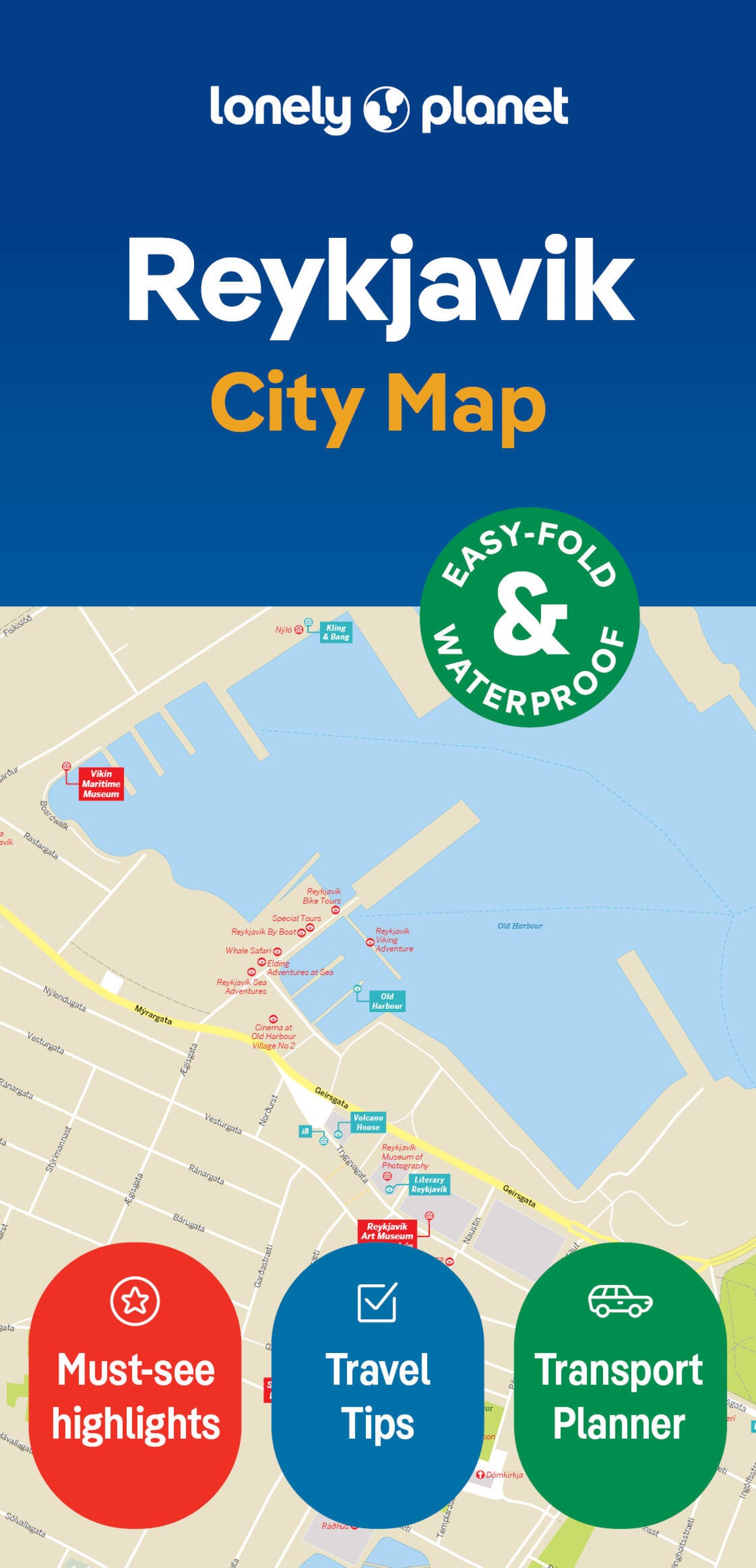 Lonely Planet Reykjavik City Map 2 2nd Ed.