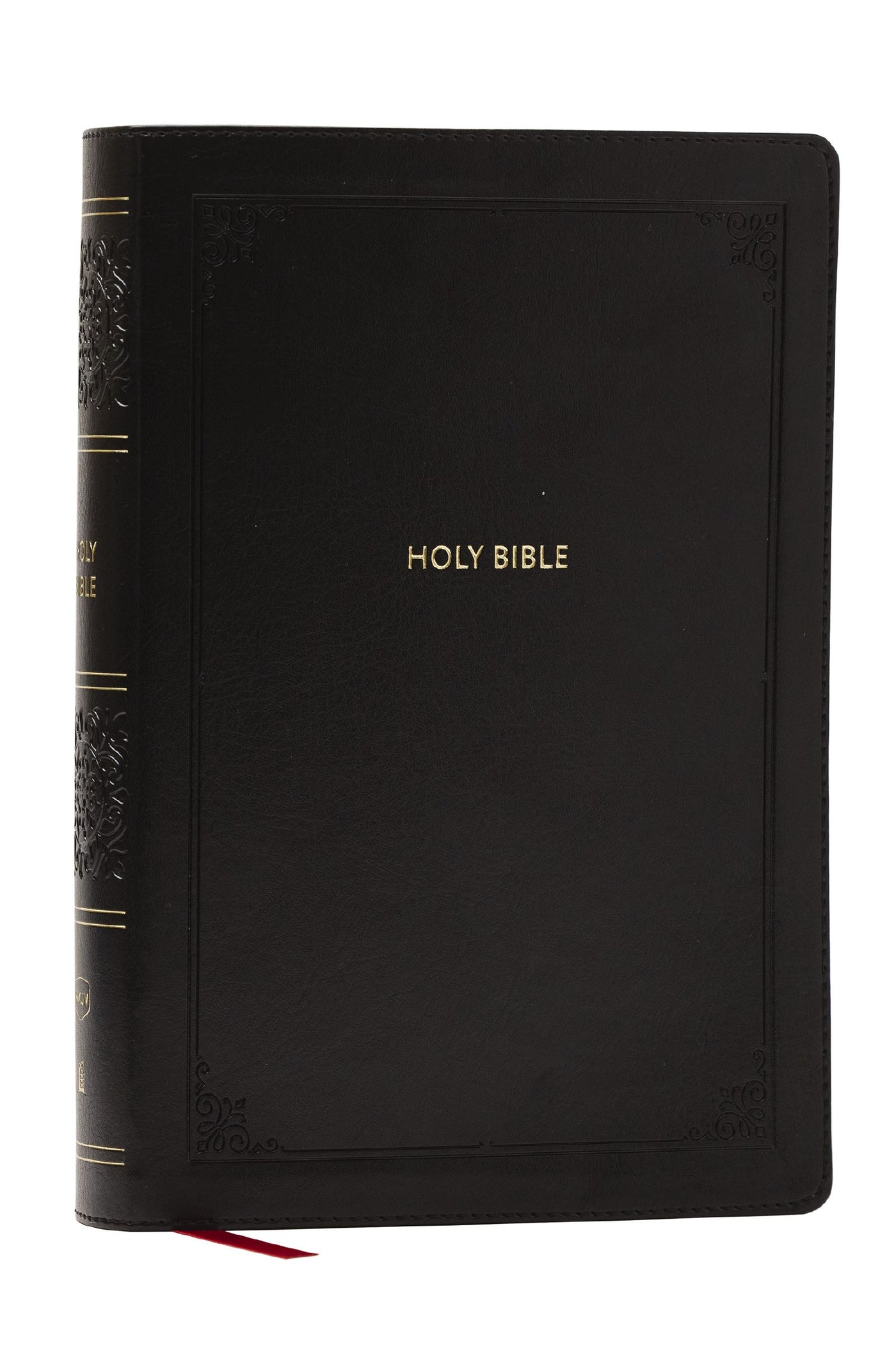 NKJV Giant Print End-of-Verse Reference Bible, Black Leathersoft, Red Letter, Comfort Print (Thumb Indexed)