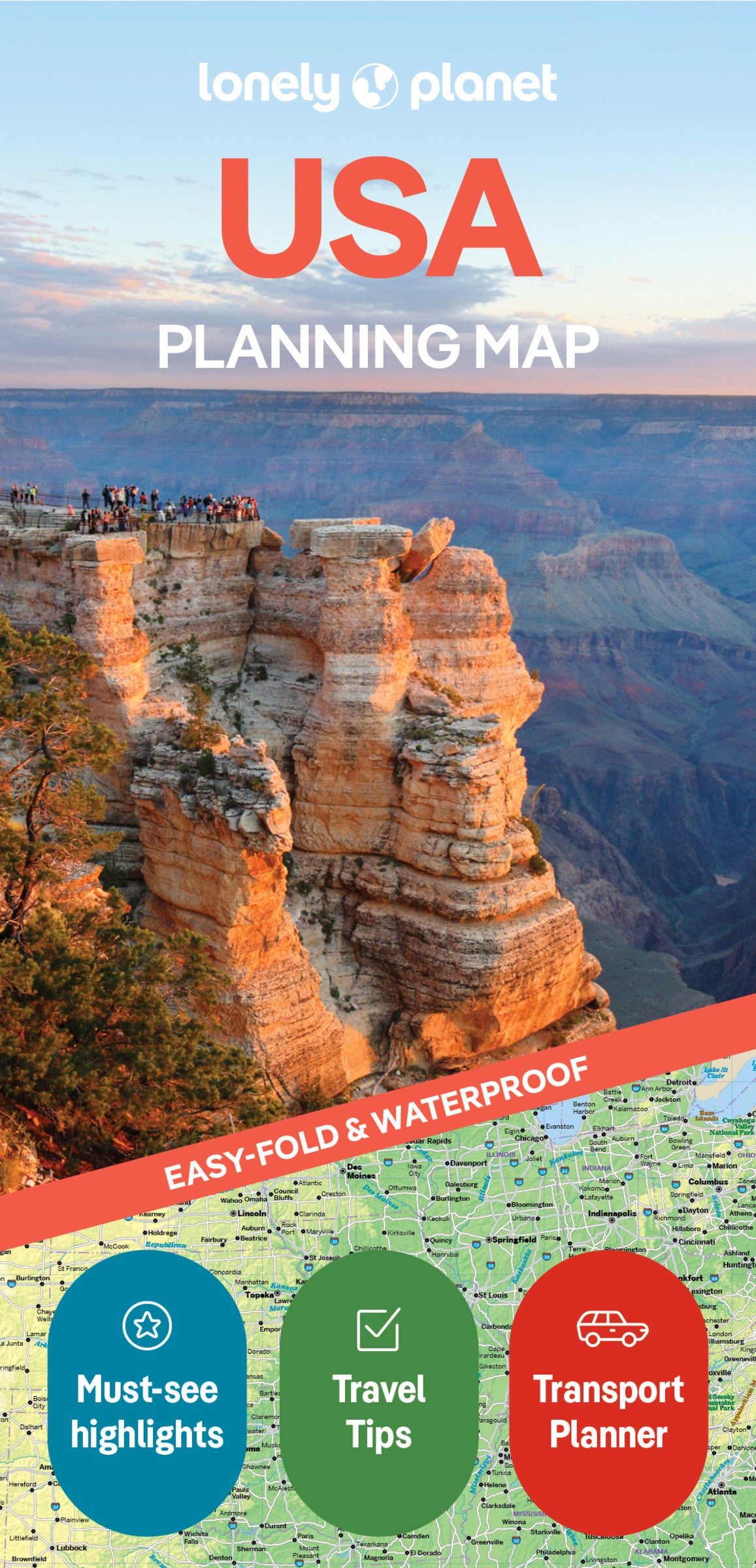 Lonely Planet USA Planning Map 2 2nd Ed.