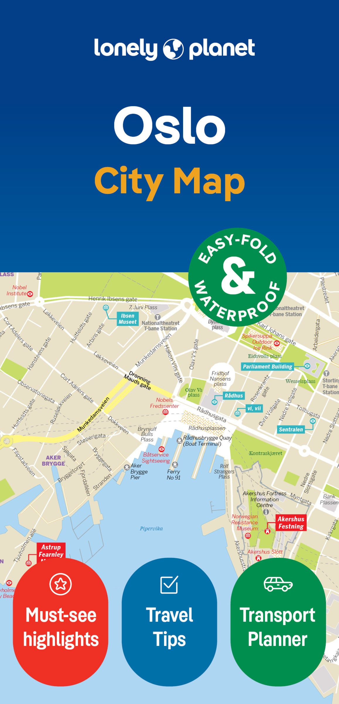 Lonely Planet Oslo City Map 2 2nd Ed.
