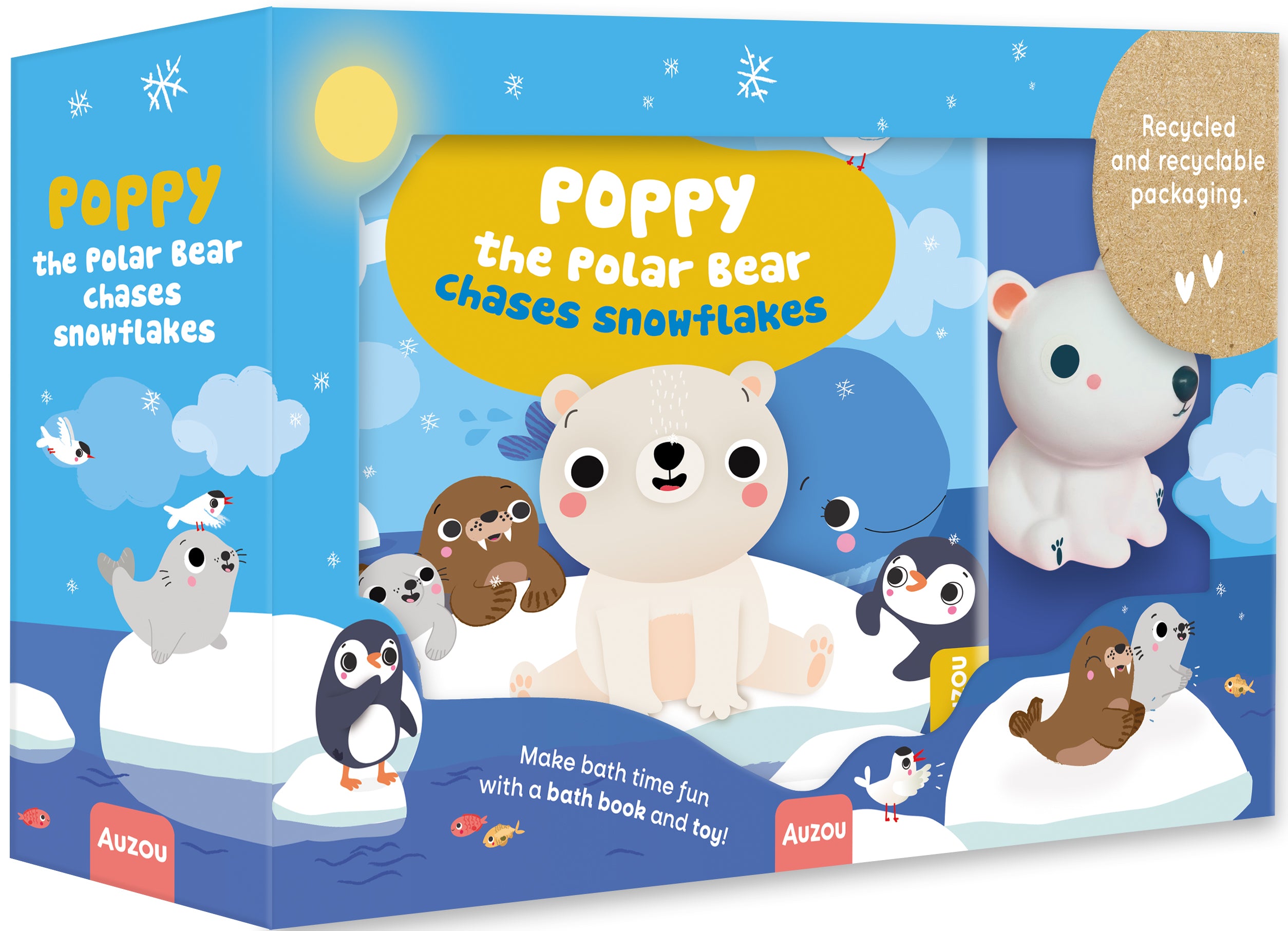 Poppy the Polar Bear Chases Snowflakes