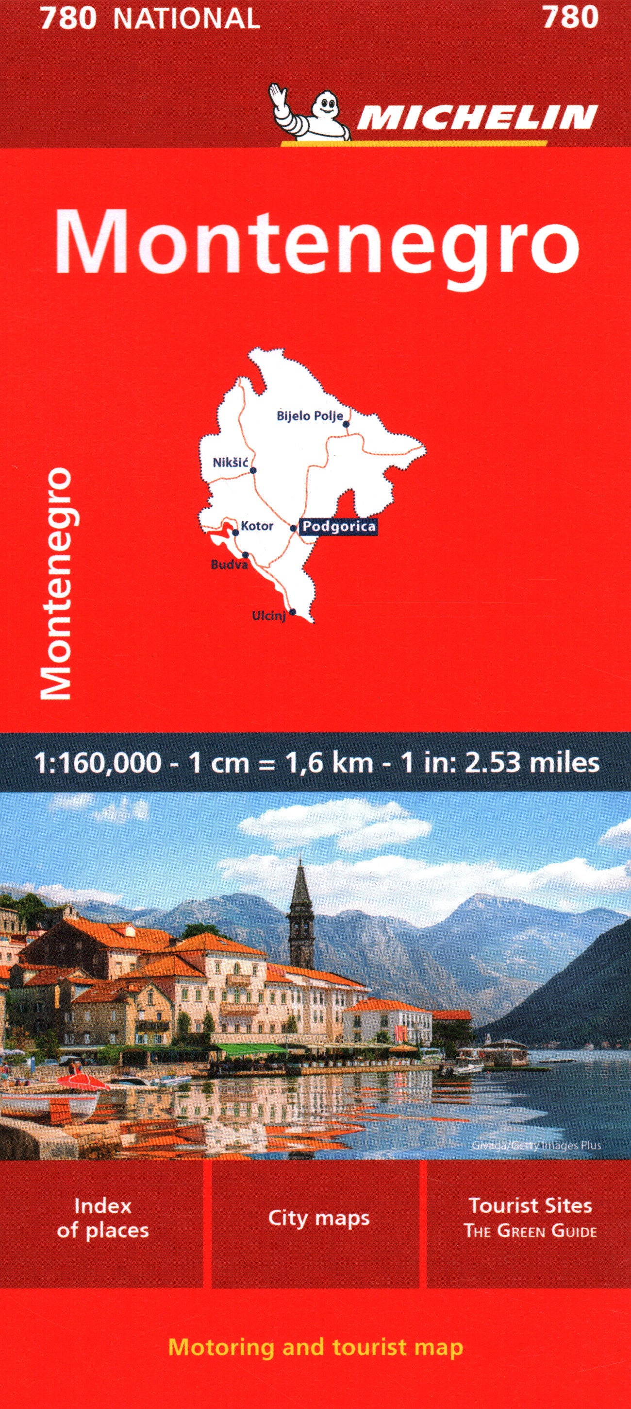 Montenegro Motoring and Tourist Map No 780