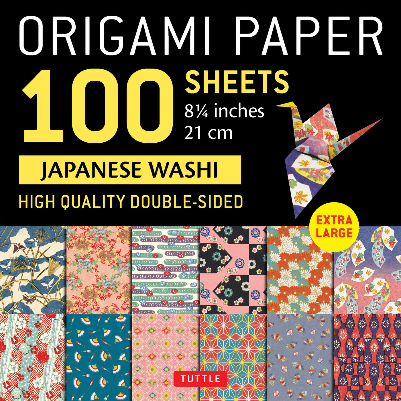 Origami Paper 100 sheets Japanese Washi 8 1/4 (21 cm)