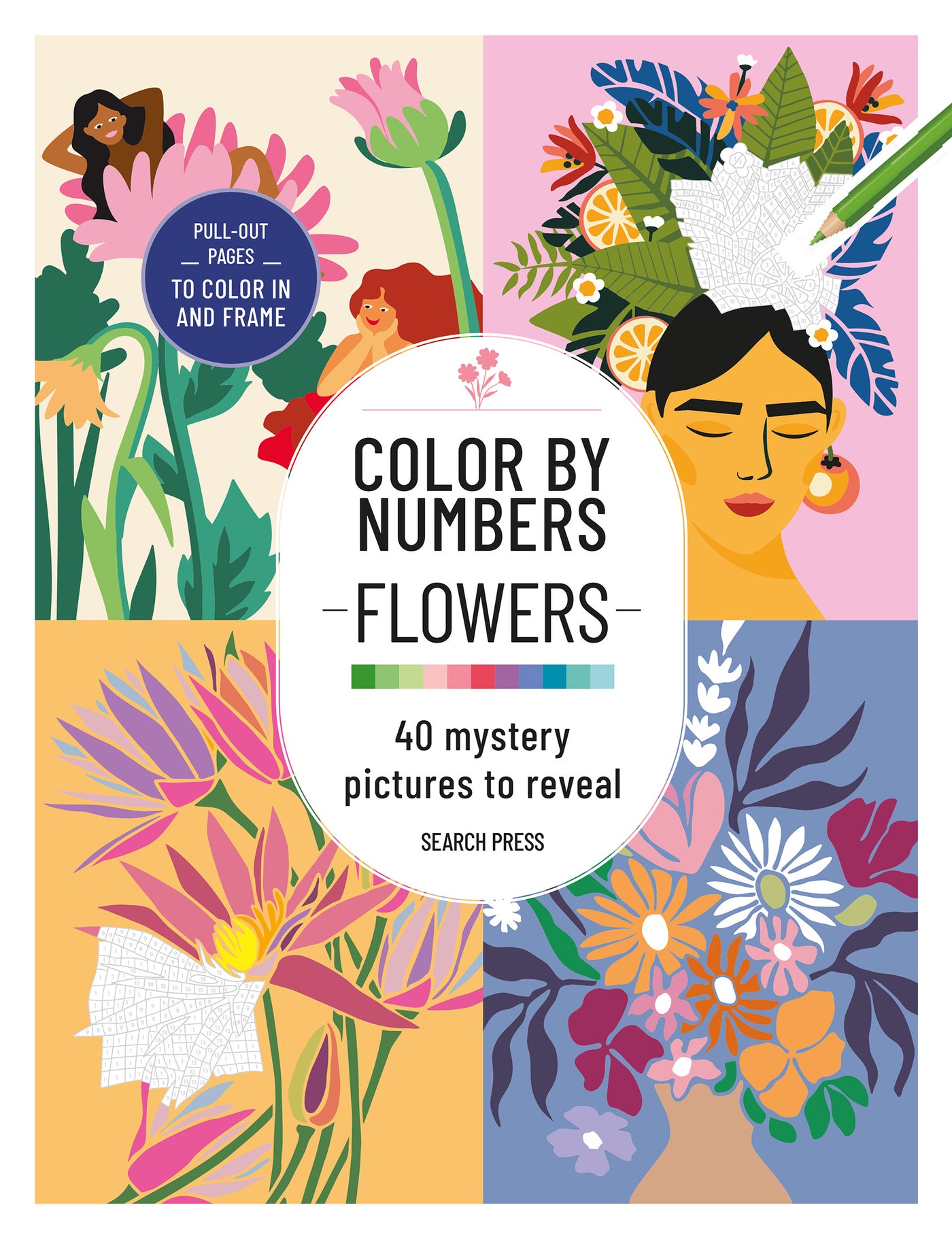Color by Numbers Flowers and Bouquets