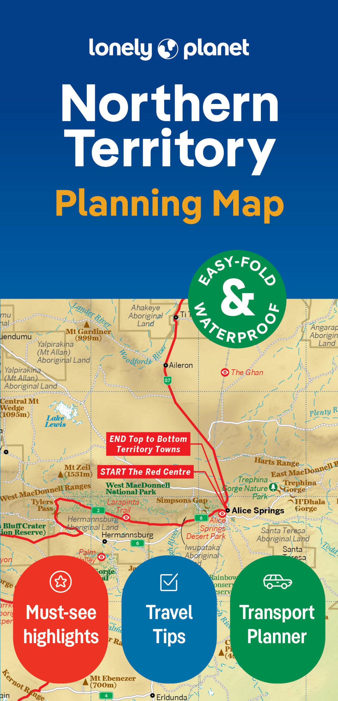 Lonely Planet Northern Territory Planning Map 2 2nd Ed.