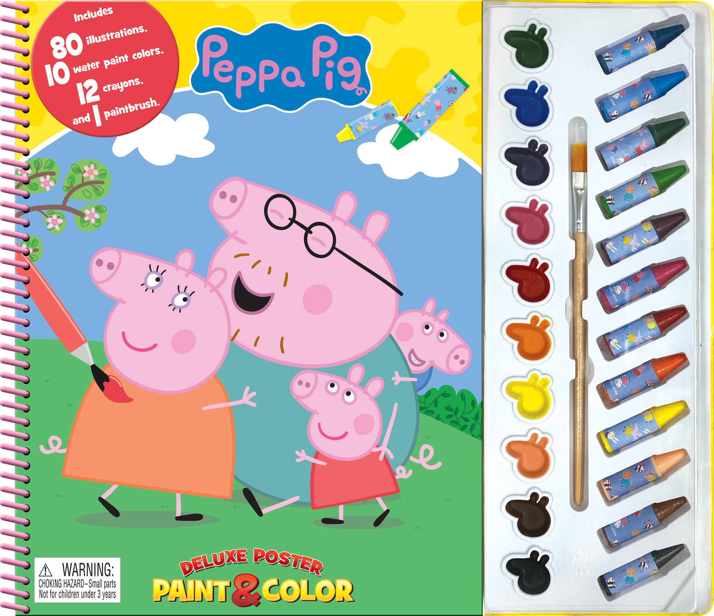 PEPPA PIG DELUXE POSTER PAINT &amp; COLOR
