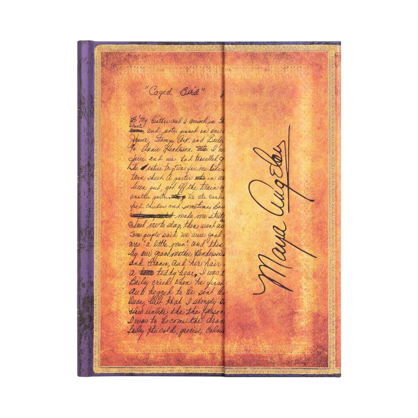 Angelou, I Know Why the Caged Bird Sings Ultra Lined Hardcover Journal, 144pg, 120GSM, Treasures of The New York Public Library by Paperblanks (Embellished Manuscripts Collection)