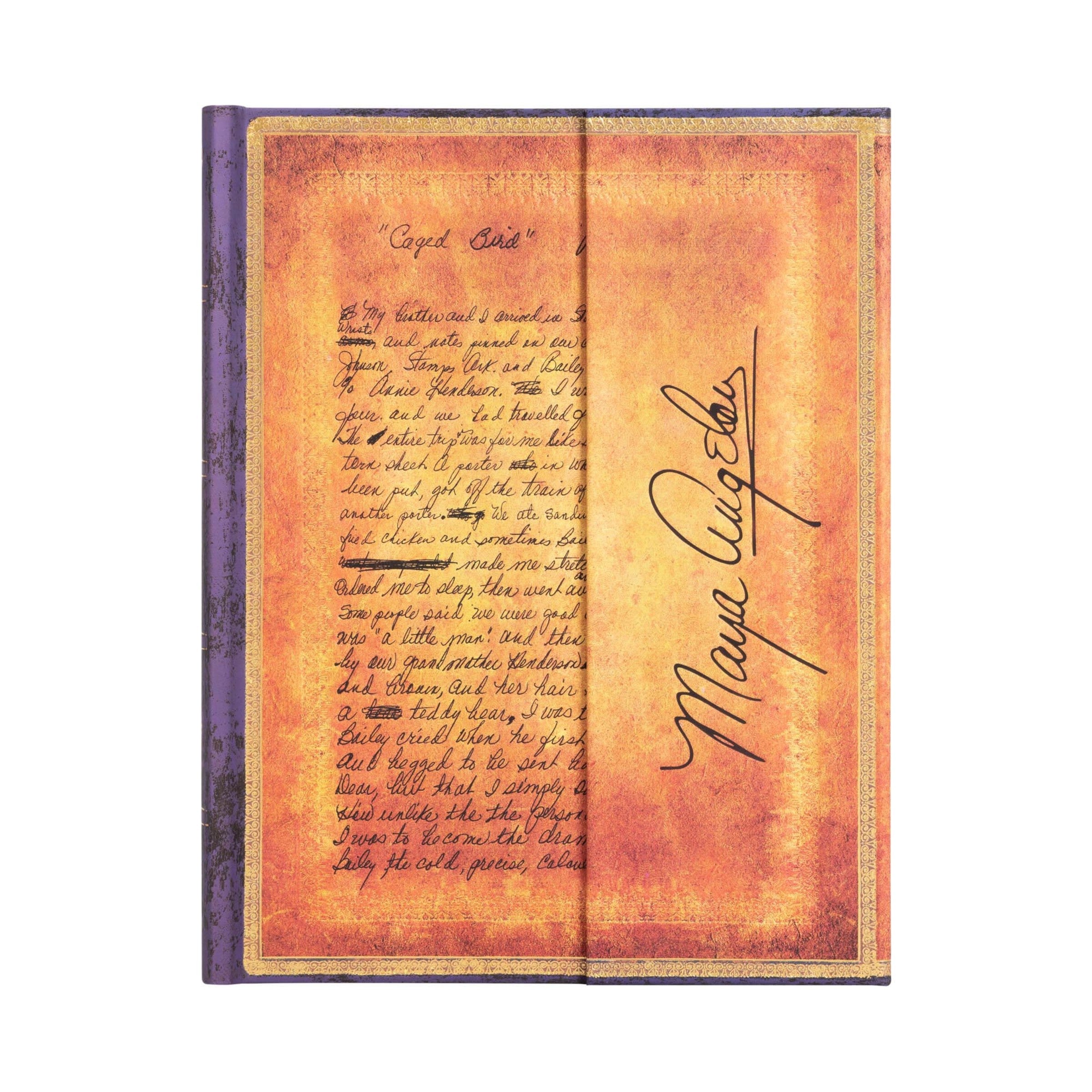 Angelou, I Know Why the Caged Bird Sings Ultra Lined Hardcover Journal, 144pg, 120GSM, Treasures of The New York Public Library by Paperblanks (Embellished Manuscripts Collection)
