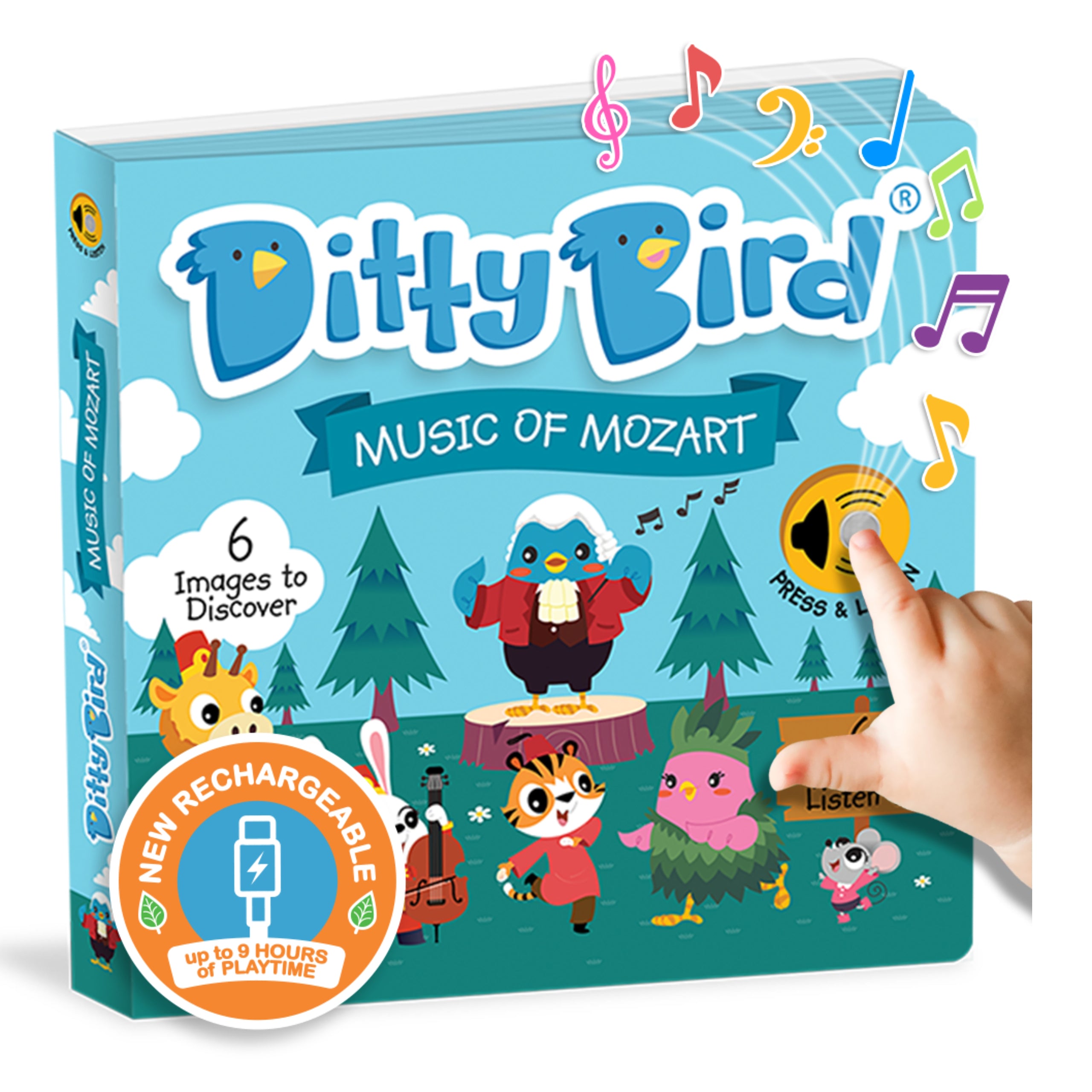 Ditty Bird | Music of Mozart | Interactive Classical Music Sound Book for toddlers 1- 3 | Musical books for 1 year old