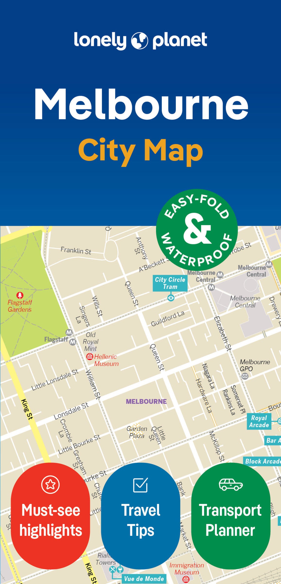 Lonely Planet Melbourne City Map 2 2nd Ed.