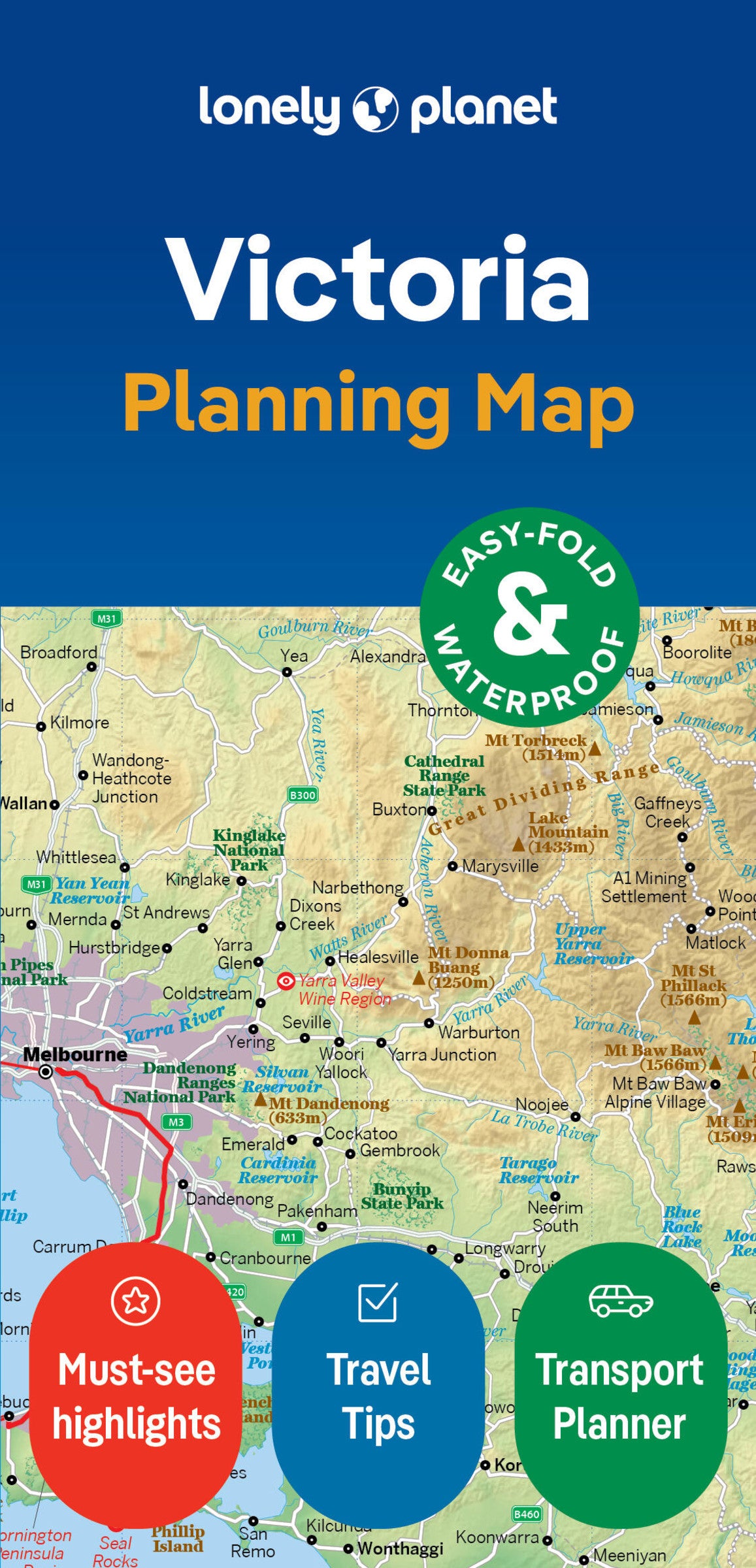 Lonely Planet Victoria Planning Map 2 2nd Ed.