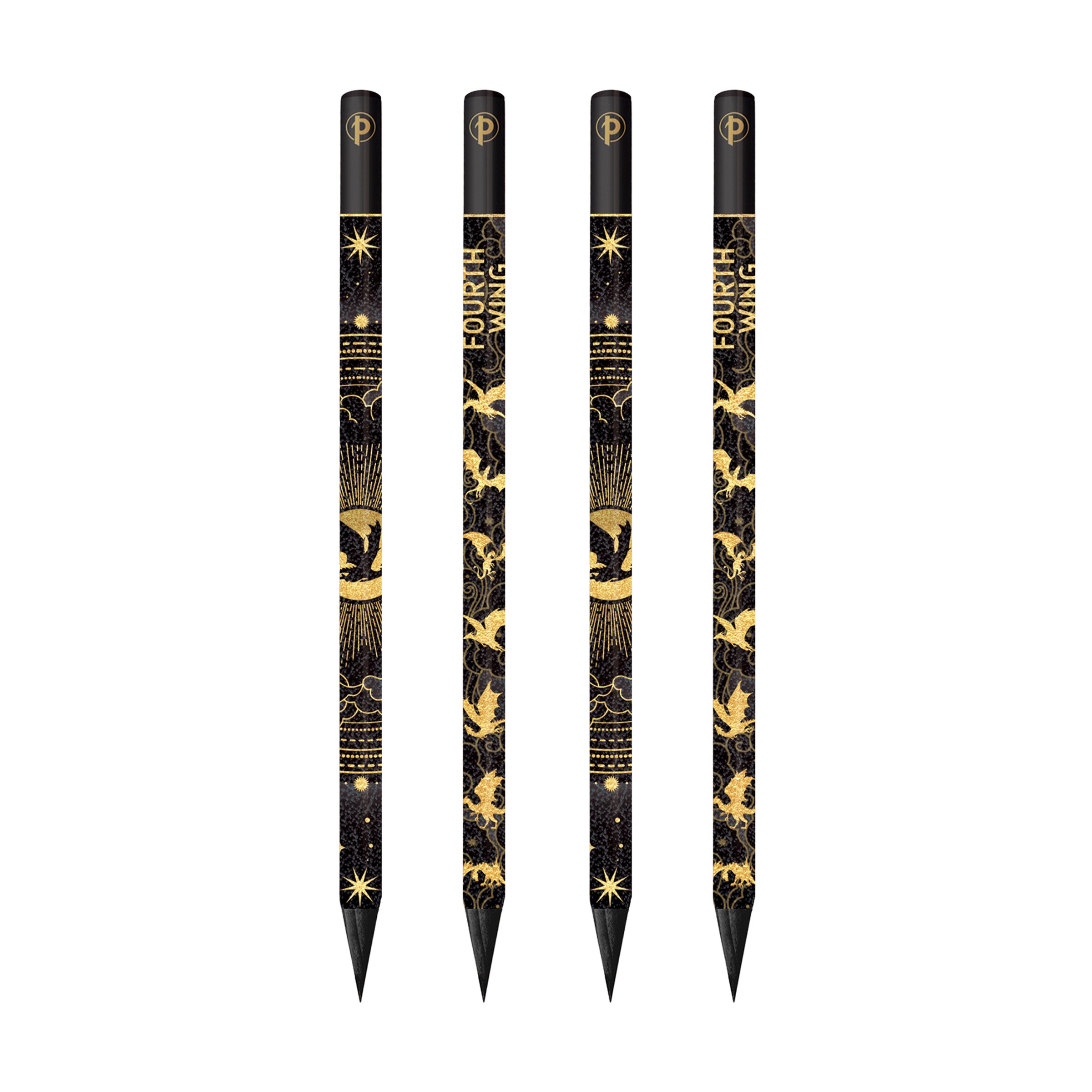 Fourth Wing Shadows of Navarre/Fourth Wing 4 Pack Pencils, Rebecca Yarros' Empyrean Collection by Paperblanks