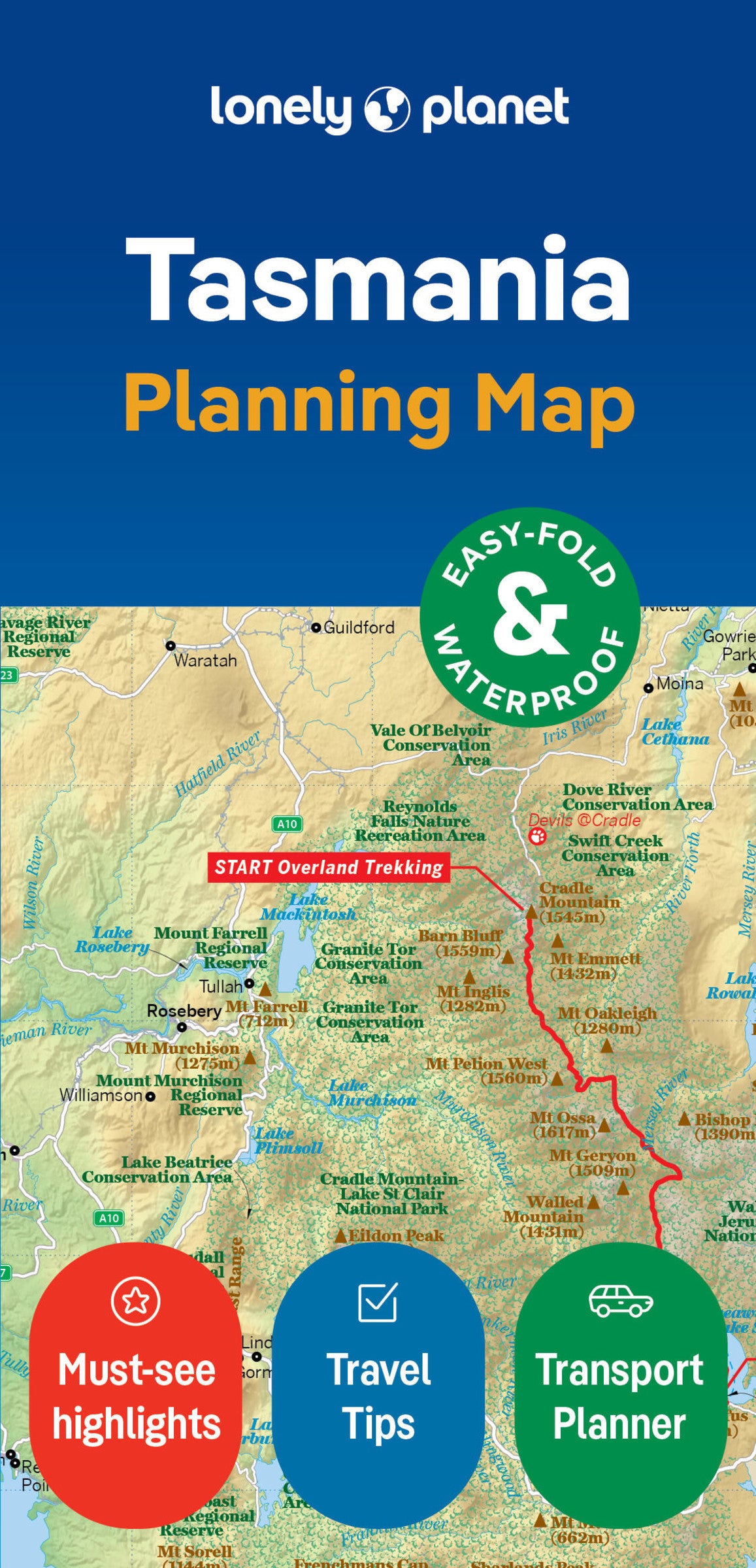 Lonely Planet Tasmania Planning Map 2 2nd Ed.