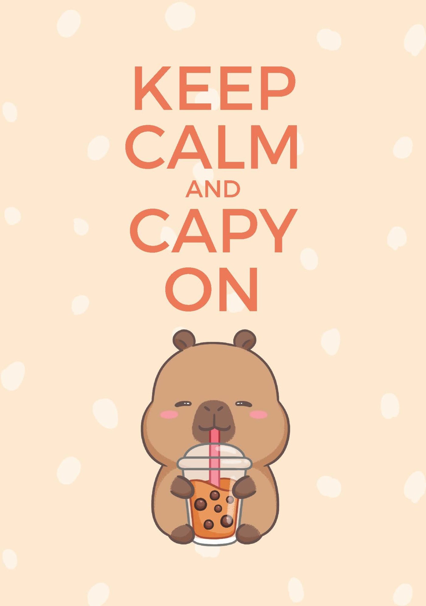 Cream Boba Capybara Notebook