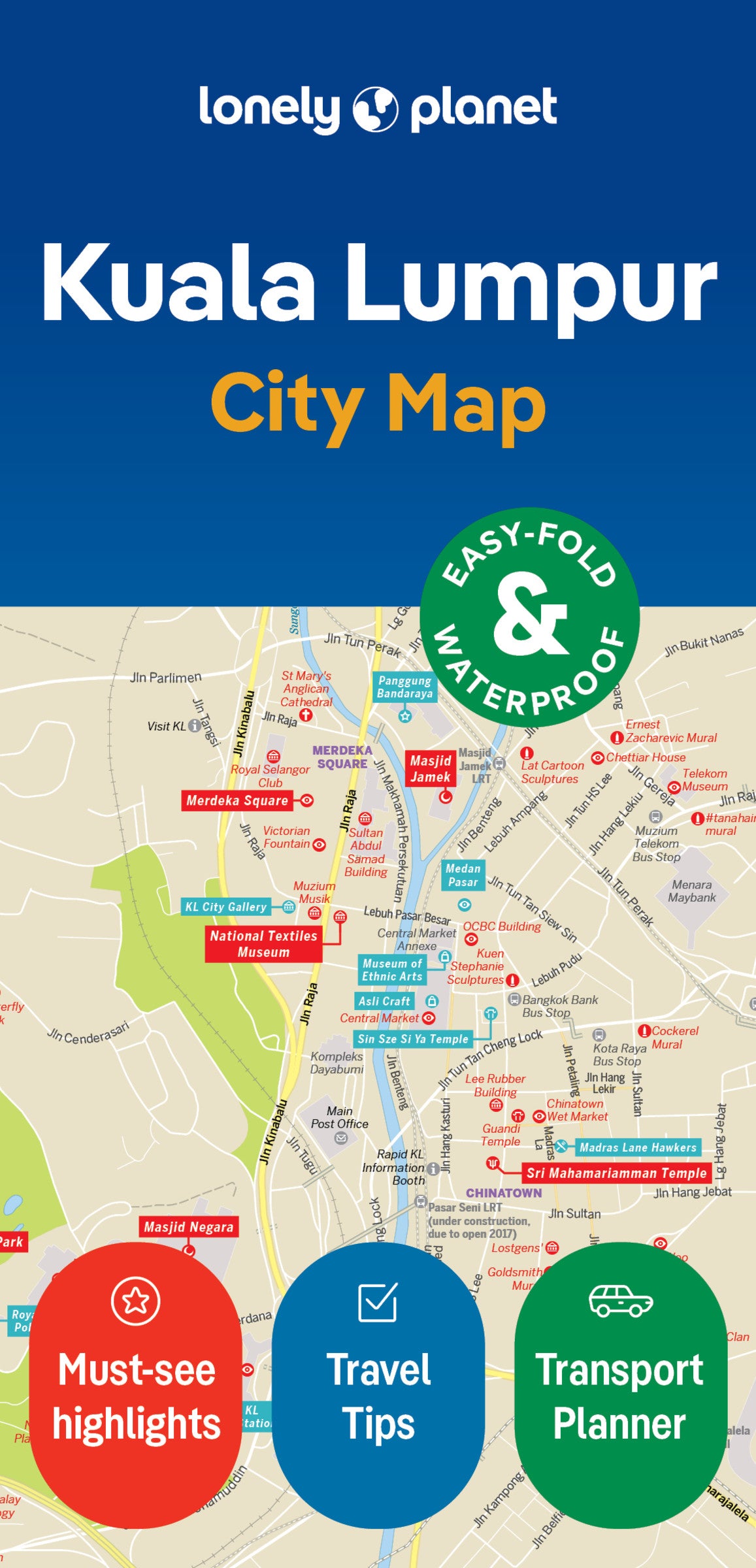 Lonely Planet Kuala Lumpur City Map 2 2nd Ed.