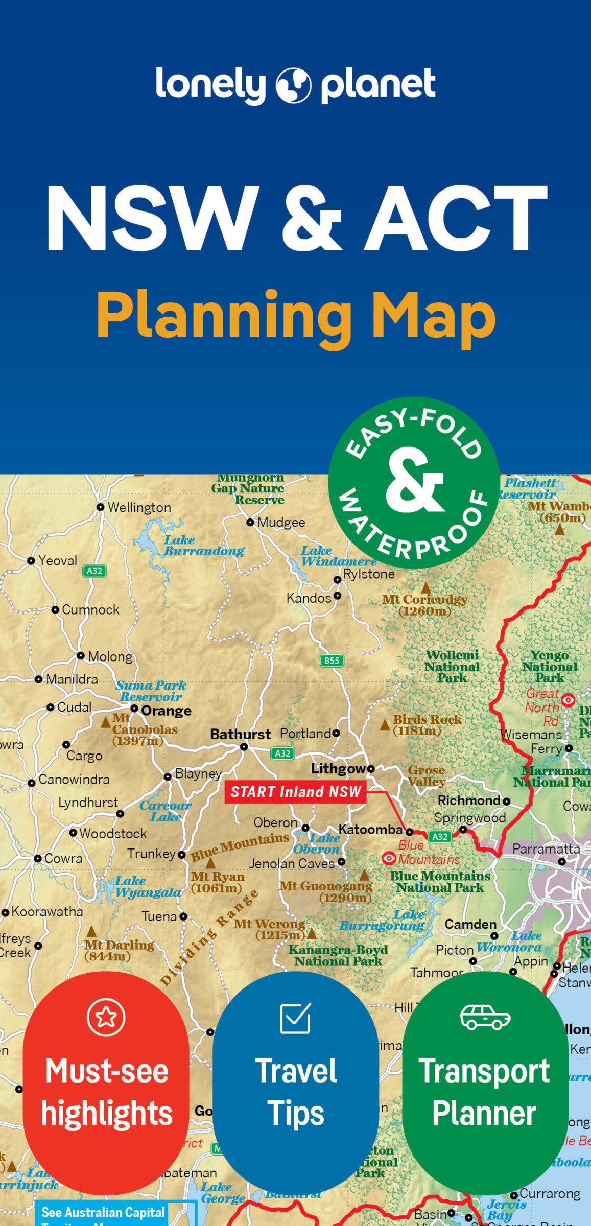 Lonely Planet New South Wales &amp; ACT Planning Map 2 2nd Ed.