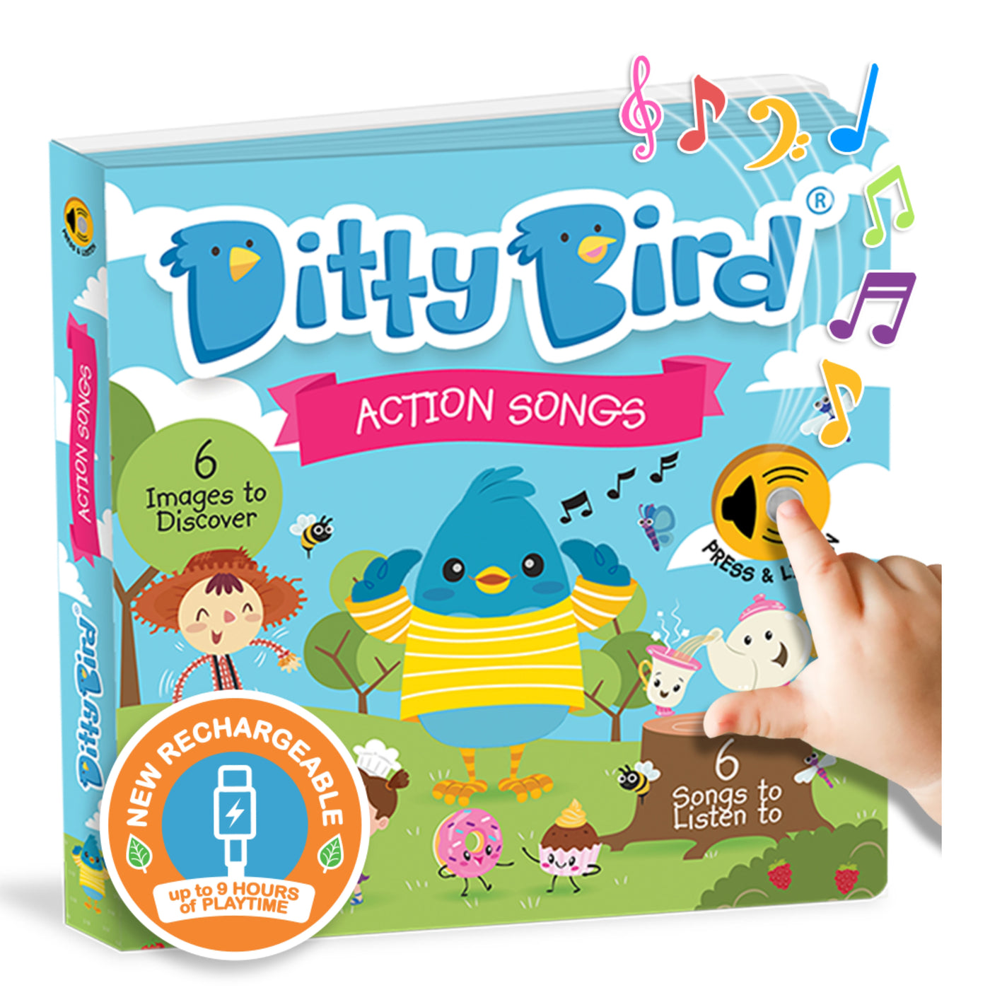 Ditty Bird | Action Songs | Interactive Sound Book for toddlers 1- 3 | Musical books for 1 year old